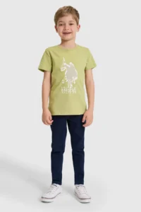 US Polo Assn. Boys' Green Crew Neck T-Shirt - Image 4
