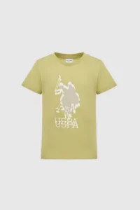 US Polo Assn. Boys' Green Crew Neck T-Shirt - Image 6