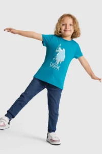 US Polo Assn. Boys' Petrol Crew Neck T-Shirt - Image 4
