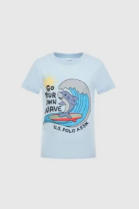 US Polo Assn. Boys' Light BLUE Crew Neck T-Shirt - Image 6