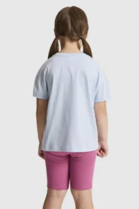 US Polo Assn. Girls' Light BLUE Crew Neck Basic T-Shirt - Image 5