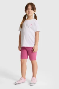 US Polo Assn. Girls' WHITE Crew Neck Basic T-Shirt - Image 4