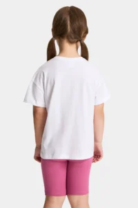 US Polo Assn. Girls' WHITE Crew Neck Basic T-Shirt - Image 5