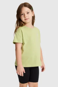 US Polo Assn. Girls' Green Crew Neck Basic T-Shirt - Image 3
