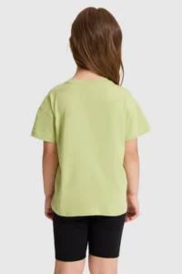 US Polo Assn. Girls' Green Crew Neck Basic T-Shirt - Image 5