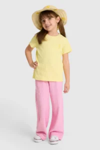 US Polo Assn. Girls' Crew Neck Light YELLOW Basic T-Shirt - Image 4