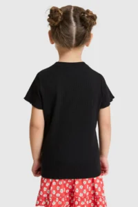 US Polo Assn. Girls' Crew Neck Black Basic T-Shirt - Image 5