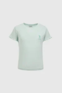 US Polo Assn. Girls' Crew Neck WHITE T-Shirt - Image 6