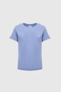 US Polo Assn. Girls' Crew Neck Purple Basic T-Shirt - Image 6