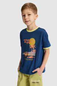US Polo Assn. Boys' Light NAVY Crew Neck T-Shirt - Image 3