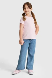 US Polo Assn. Girls' Light PINK Crew Neck Basic T-Shirt - Image 4