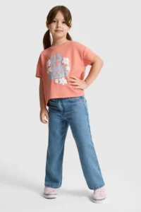 US Polo Assn. Girls' Salmon Crew Neck T-Shirt - Image 4