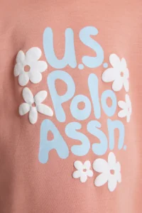 US Polo Assn. Girls' Salmon Crew Neck T-Shirt - Image 6