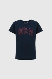 US Polo Assn. Girls' Crew Neck NAVY BLUE Basic T-Shirt - Image 6