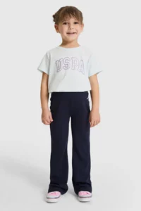 US Polo Assn. Girls' Crew Neck Water Green Basic T-Shirt - Image 4