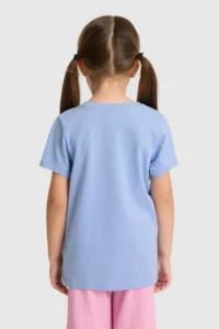 US Polo Assn. Girls' Crew Neck Purple Basic T-Shirt - Image 5