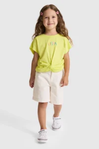 US Polo Assn. Girls' Peanut Green Crew Neck T-Shirt - Image 4