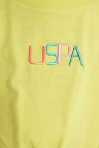 US Polo Assn. Girls' Peanut Green Crew Neck T-Shirt - Image 6