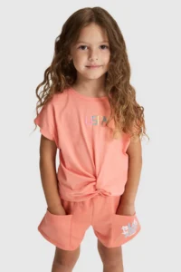 US Polo Assn. Girls' Salmon Crew Neck T-Shirt