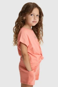 US Polo Assn. Girls' Salmon Crew Neck T-Shirt - Image 3
