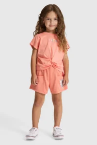 US Polo Assn. Girls' Salmon Crew Neck T-Shirt - Image 4