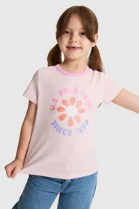 US Polo Assn. Girls' Light PINK Crew Neck T-Shirt
