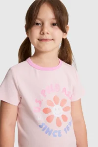 US Polo Assn. Girls' Light PINK Crew Neck T-Shirt - Image 2