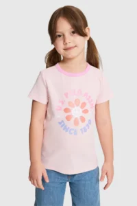 US Polo Assn. Girls' Light PINK Crew Neck T-Shirt - Image 3