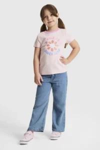 US Polo Assn. Girls' Light PINK Crew Neck T-Shirt - Image 4