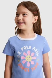 US Polo Assn. Girls' Lavanta Crew Neck T-Shirt - Image 2