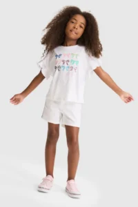 US Polo Assn. Girls' WHITE Crew Neck T-Shirt - Image 4