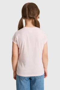US Polo Assn. Girls' Light PINK Crew Neck T-Shirt - Image 5