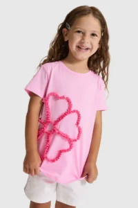 US Polo Assn. Girls' PINK Crew Neck T-Shirt