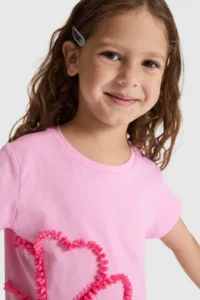 US Polo Assn. Girls' PINK Crew Neck T-Shirt - Image 2