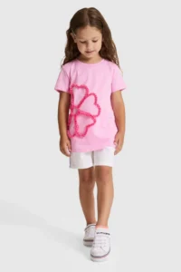 US Polo Assn. Girls' PINK Crew Neck T-Shirt - Image 4