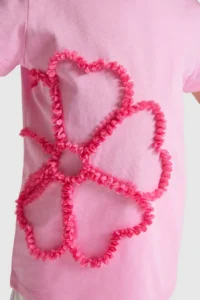 US Polo Assn. Girls' PINK Crew Neck T-Shirt - Image 6