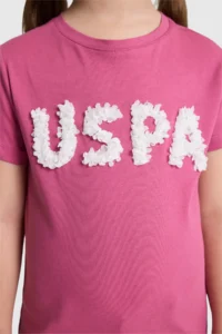 US Polo Assn. Girls' Fuchsia Crew Neck T-Shirt - Image 6
