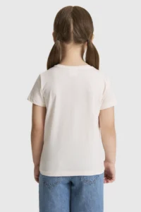 US Polo Assn. Girls' Cream Crew Neck T-Shirt - Image 5