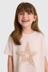 US Polo Assn. Girls' Crew Neck Light PINK T-Shirt - Image 2
