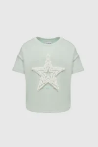 US Polo Assn. Girls' Crew Neck Water Green T-Shirt - Image 6