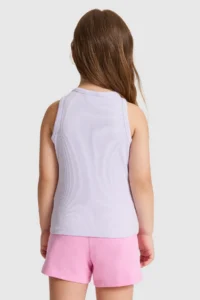 US Polo Assn. Girls' Lilac Crew Neck Basic T-Shirt - Image 5