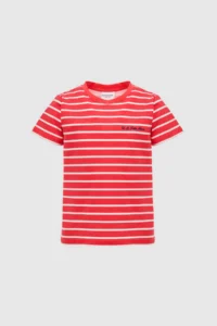 US Polo Assn. Girls' Crew Neck Striped Red T-Shirt - Image 6