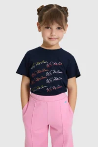 US Polo Assn. Girls' Crew Neck NAVY BLUE T-Shirt