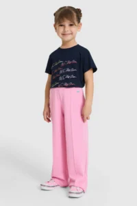 US Polo Assn. Girls' Crew Neck NAVY BLUE T-Shirt - Image 4