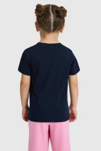 US Polo Assn. Girls' Crew Neck NAVY BLUE T-Shirt - Image 5