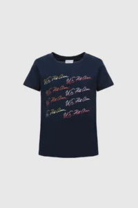US Polo Assn. Girls' Crew Neck NAVY BLUE T-Shirt - Image 6