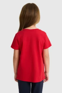 US Polo Assn. Girls' Crew Neck Red T-Shirt - Image 5