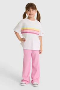 US Polo Assn. Girls' Crew Neck WHITE T-Shirt - Image 4