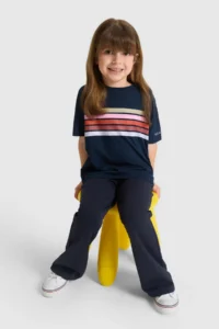 US Polo Assn. Girls' Crew Neck NAVY BLUE T-Shirt - Image 4