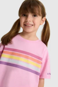 US Polo Assn. Girls' Crew Neck PINK T-Shirt - Image 2
